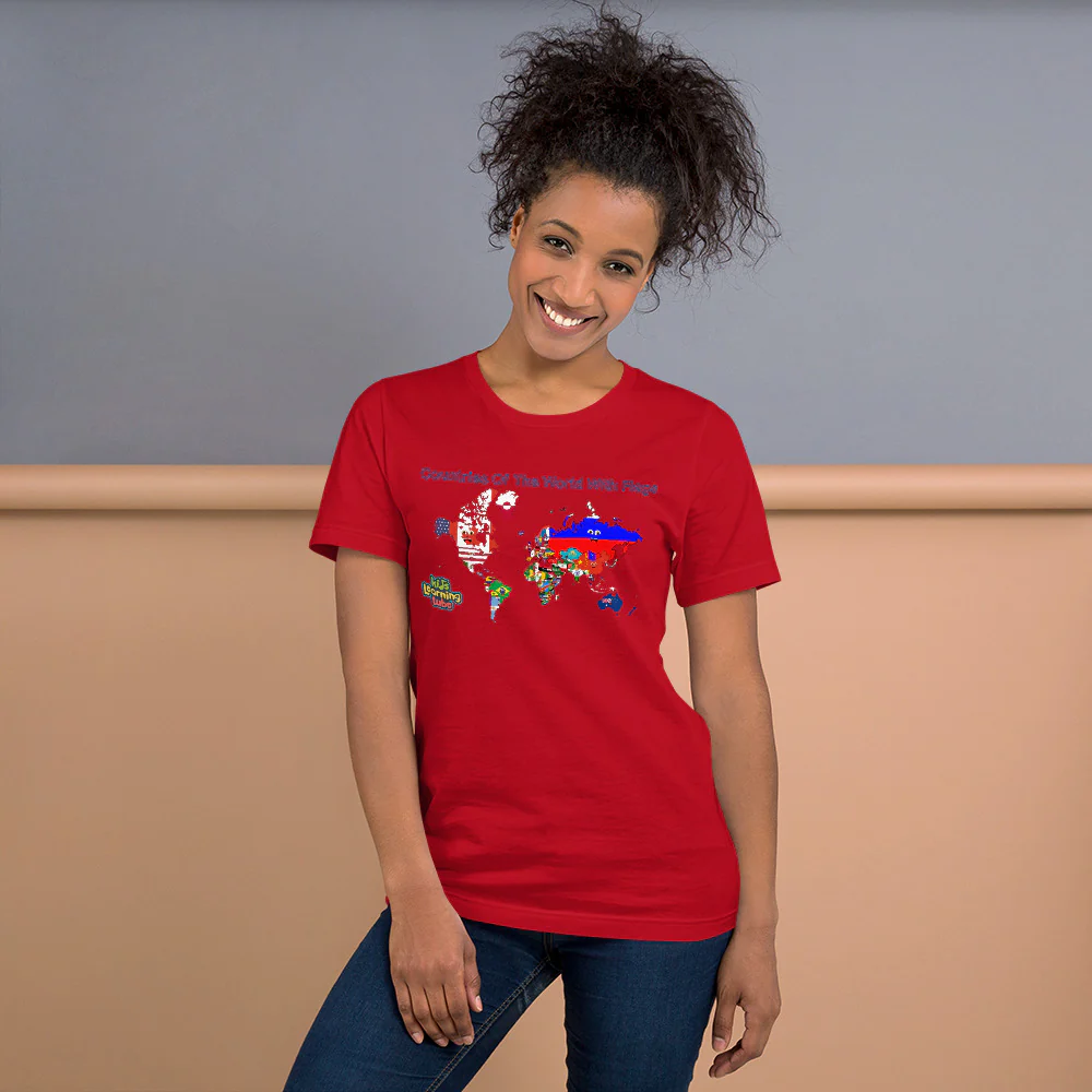 Countries Of The World With Flags -Short-Sleeve Unisex T-Shirt - Image 11