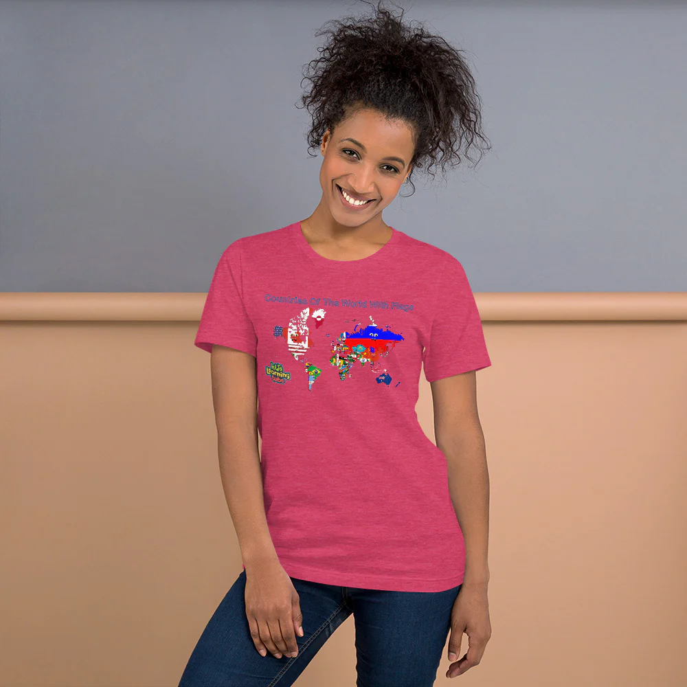 Countries Of The World With Flags -Short-Sleeve Unisex T-Shirt - Image 12