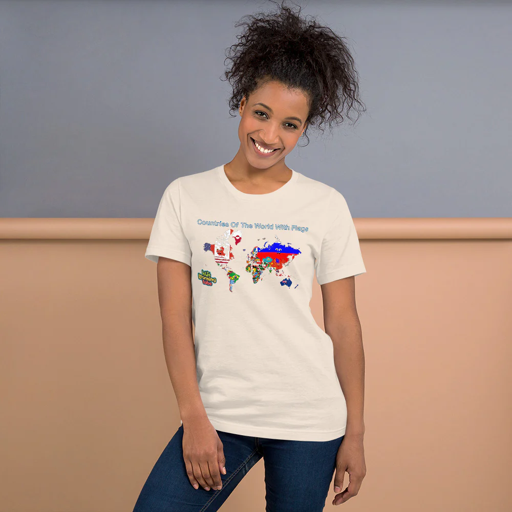 Countries Of The World With Flags -Short-Sleeve Unisex T-Shirt - Image 2