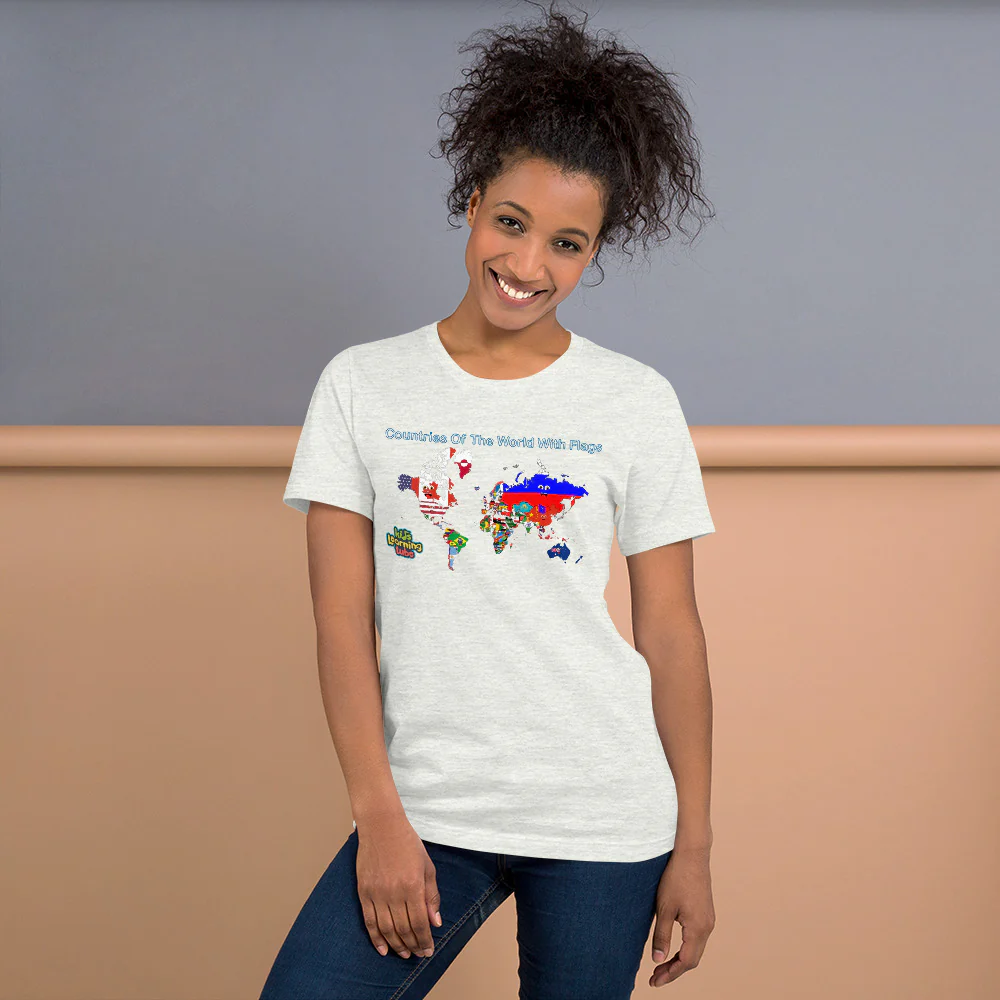Countries Of The World With Flags -Short-Sleeve Unisex T-Shirt - Image 3