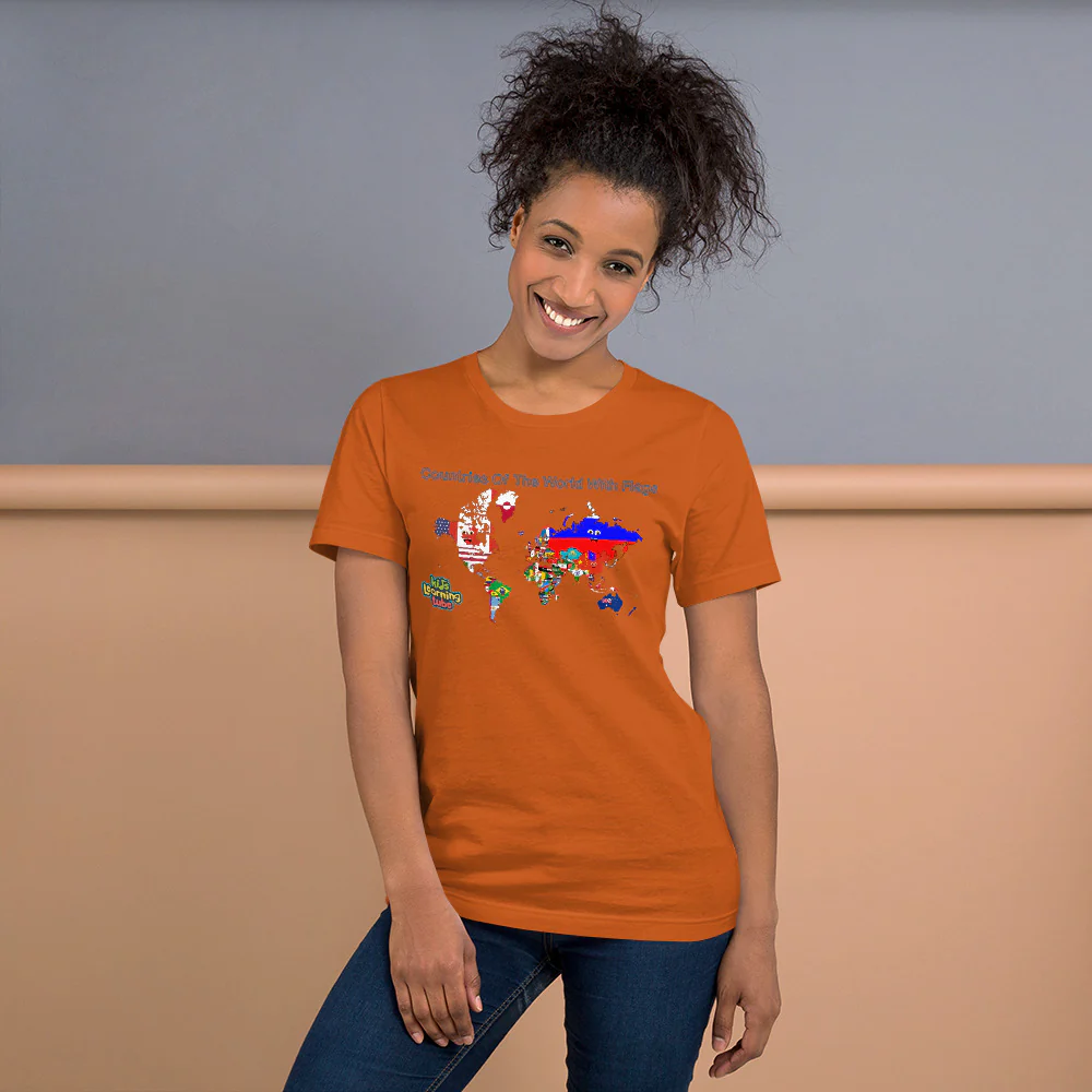 Countries Of The World With Flags -Short-Sleeve Unisex T-Shirt - Image 7