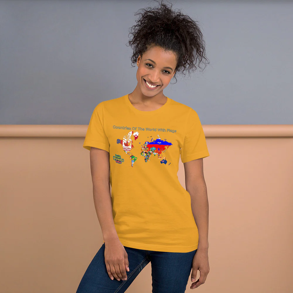 Countries Of The World With Flags -Short-Sleeve Unisex T-Shirt - Image 9