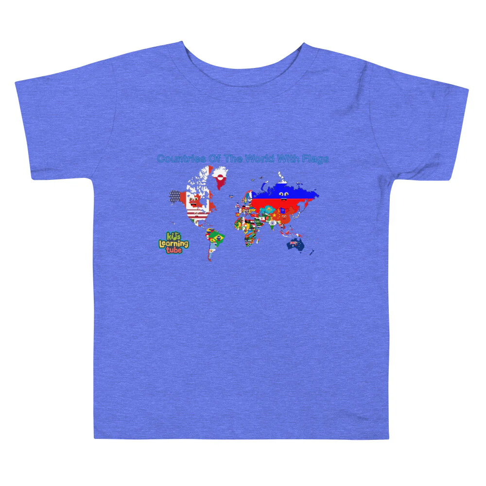 Countries of the World with Flags-Toddler Short Sleeve Tee - Image 2