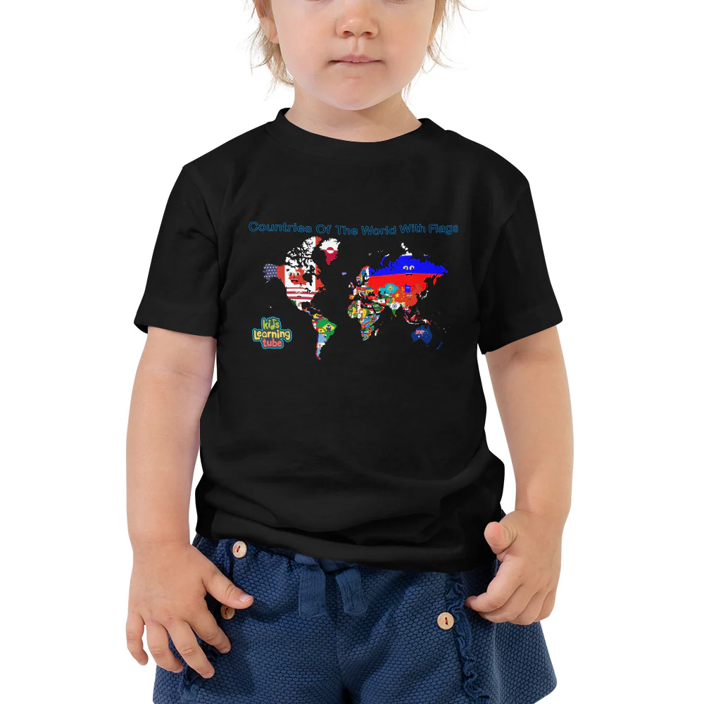 Countries Of The World With Flags - Toddler Short Sleeve Tee - Image 3