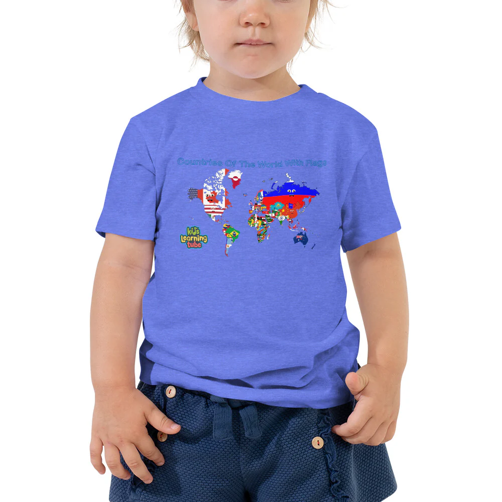 Countries Of The World With Flags - Toddler Short Sleeve Tee - Image 4