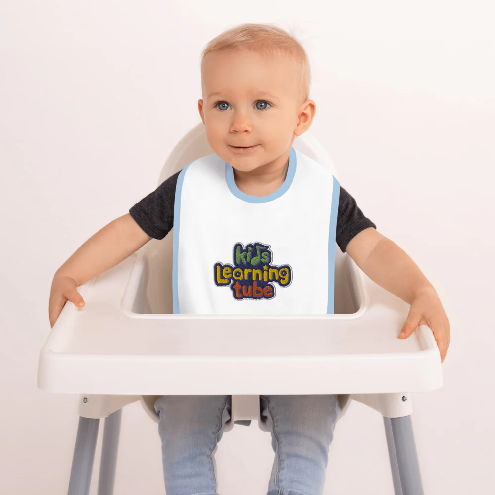 Kids Learning Tube Embroidered Baby Bib - Image 2