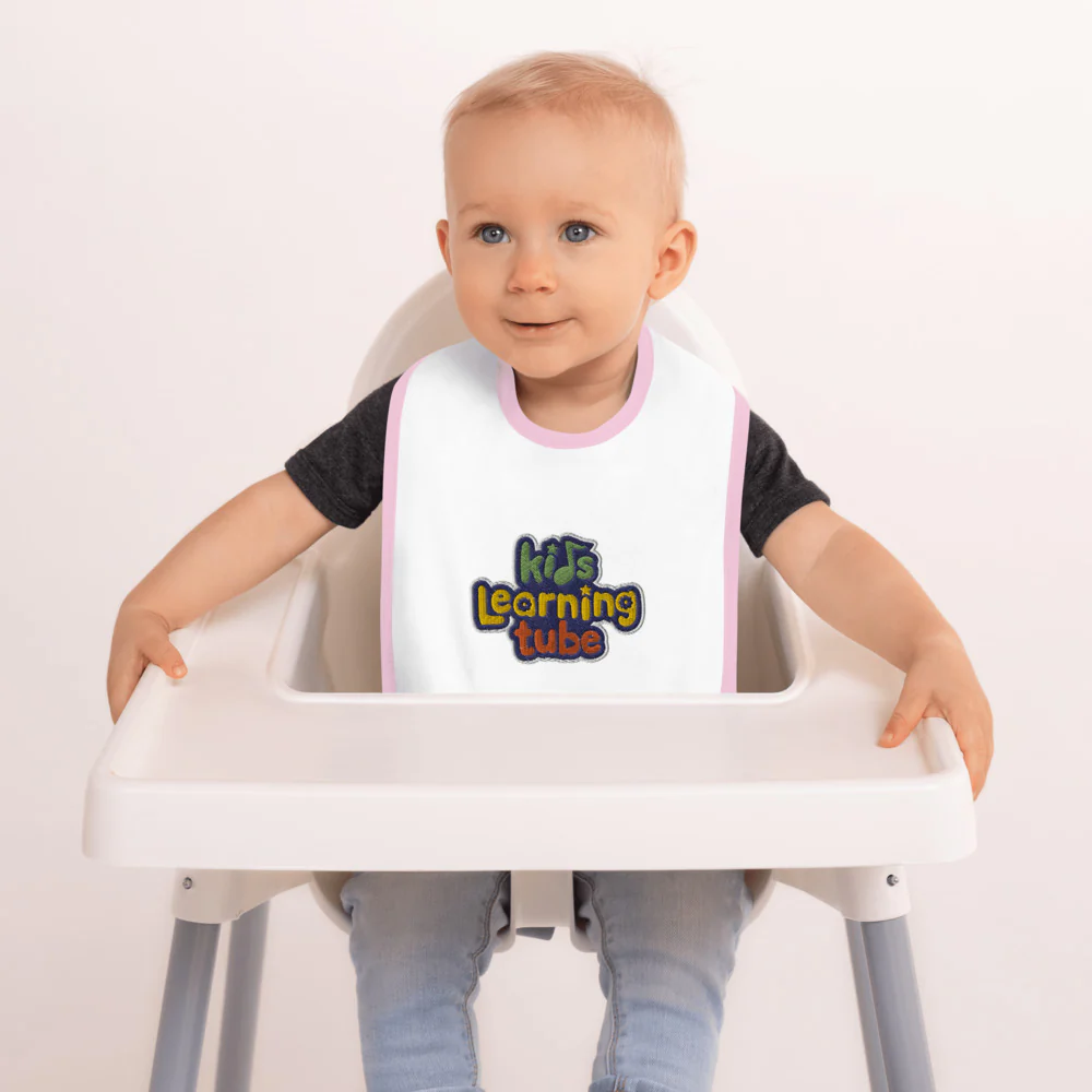 Kids Learning Tube Embroidered Baby Bib - Image 3