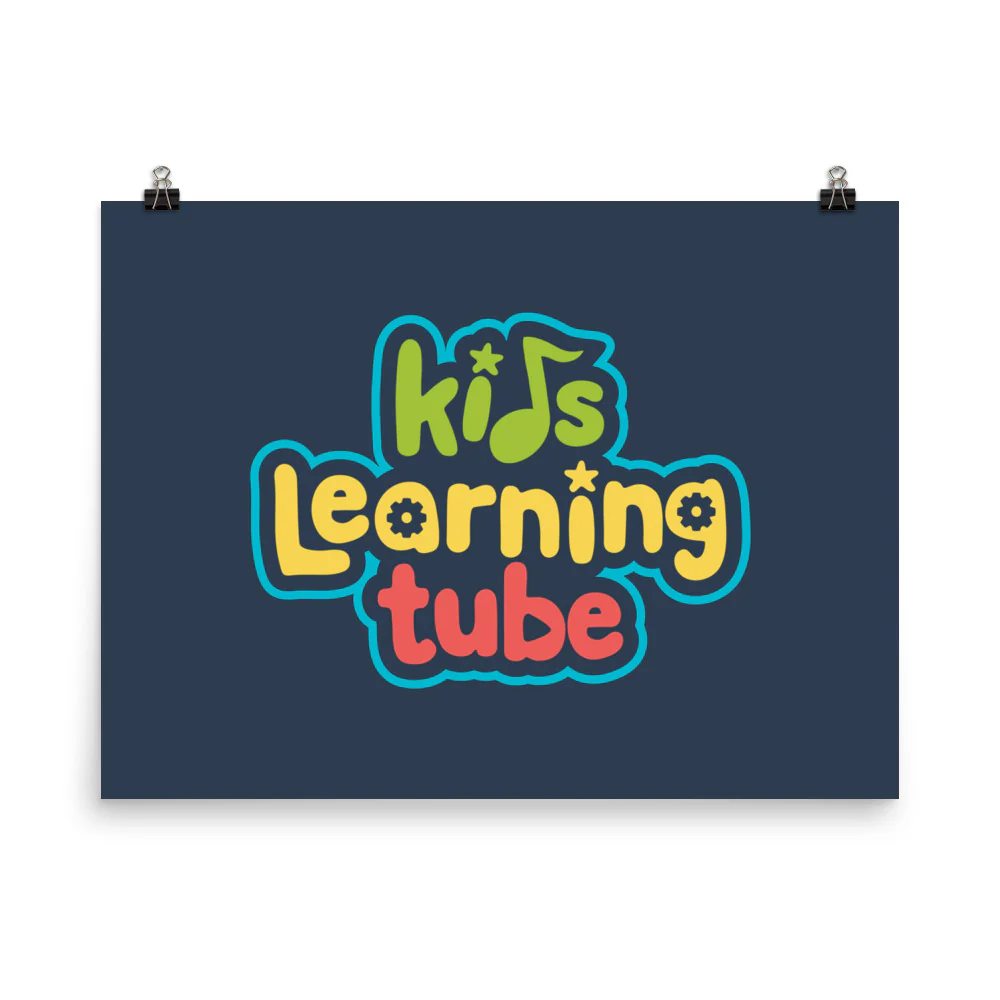 Kids Learning Tube Logo Poster (Navy) - Image 10