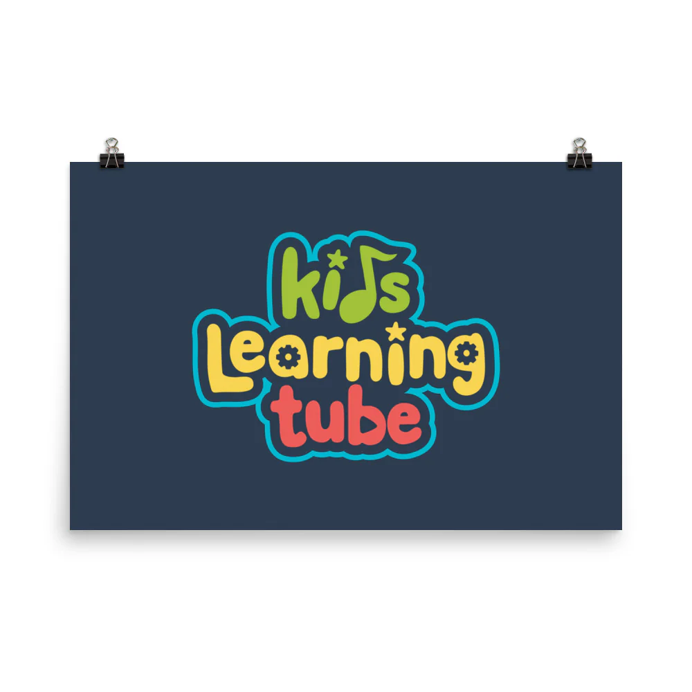 Kids Learning Tube Logo Poster (Navy) - Image 11