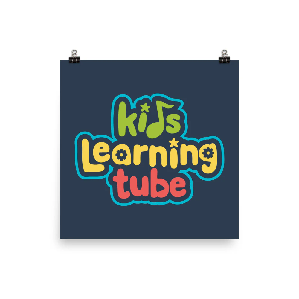 Kids Learning Tube Logo Poster (Navy) - Image 4
