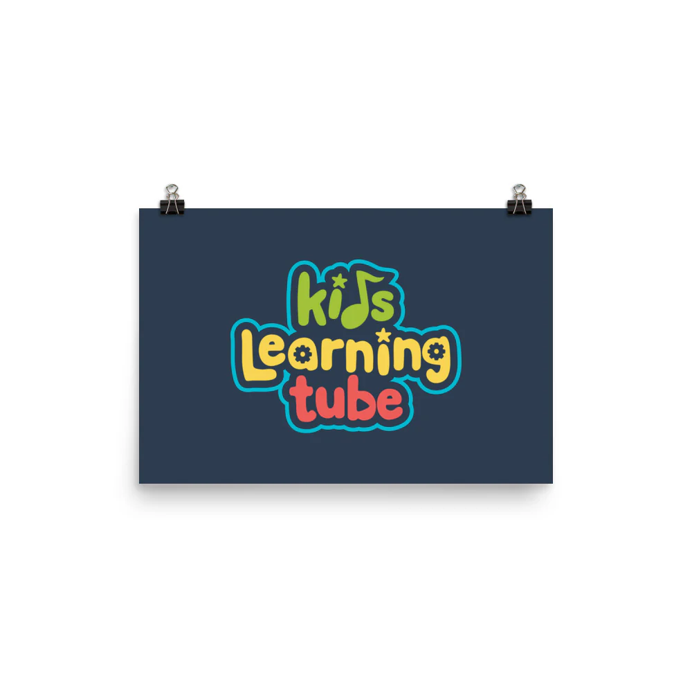 Kids Learning Tube Logo Poster (Navy) - Image 7