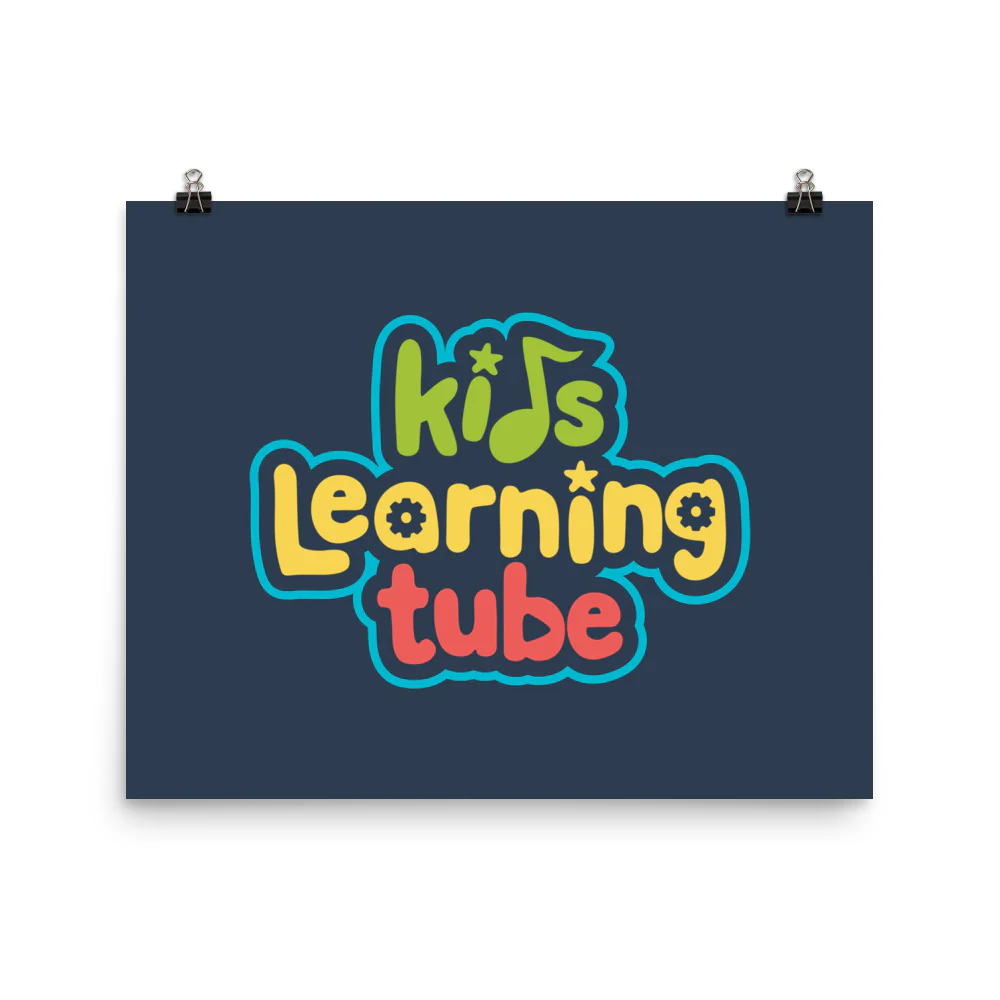 Kids Learning Tube Logo Poster (Navy) - Image 9