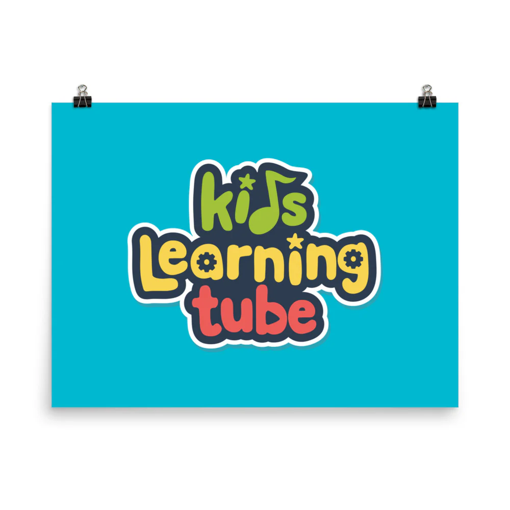 Kids Learning Tube Logo Poster (Teal) - Image 10