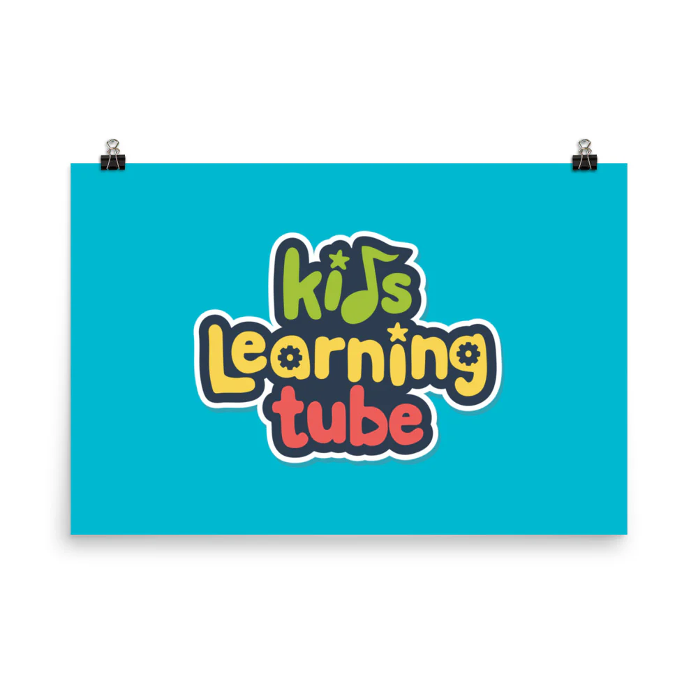 Kids Learning Tube Logo Poster (Teal) - Image 11