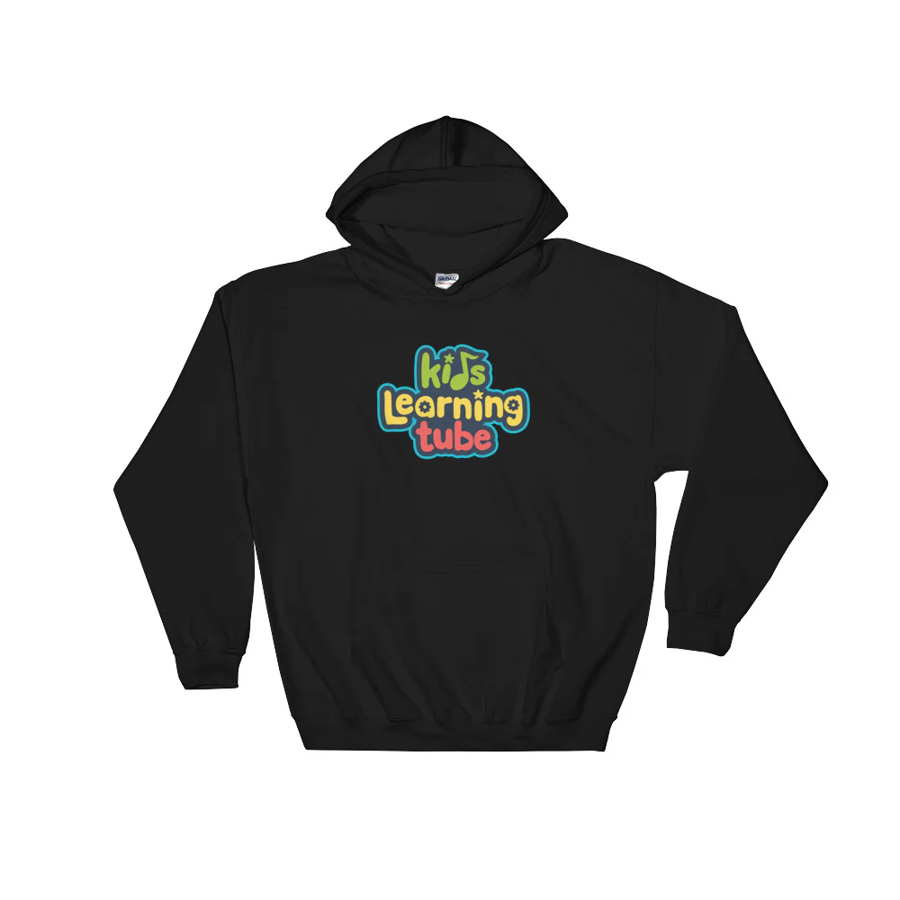 Kids Learning Tube Stacked Logo Adult Unisex Hooded Sweatshirt - Image 3