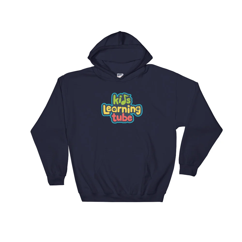 Kids Learning Tube Stacked Logo Adult Unisex Hooded Sweatshirt - Image 4