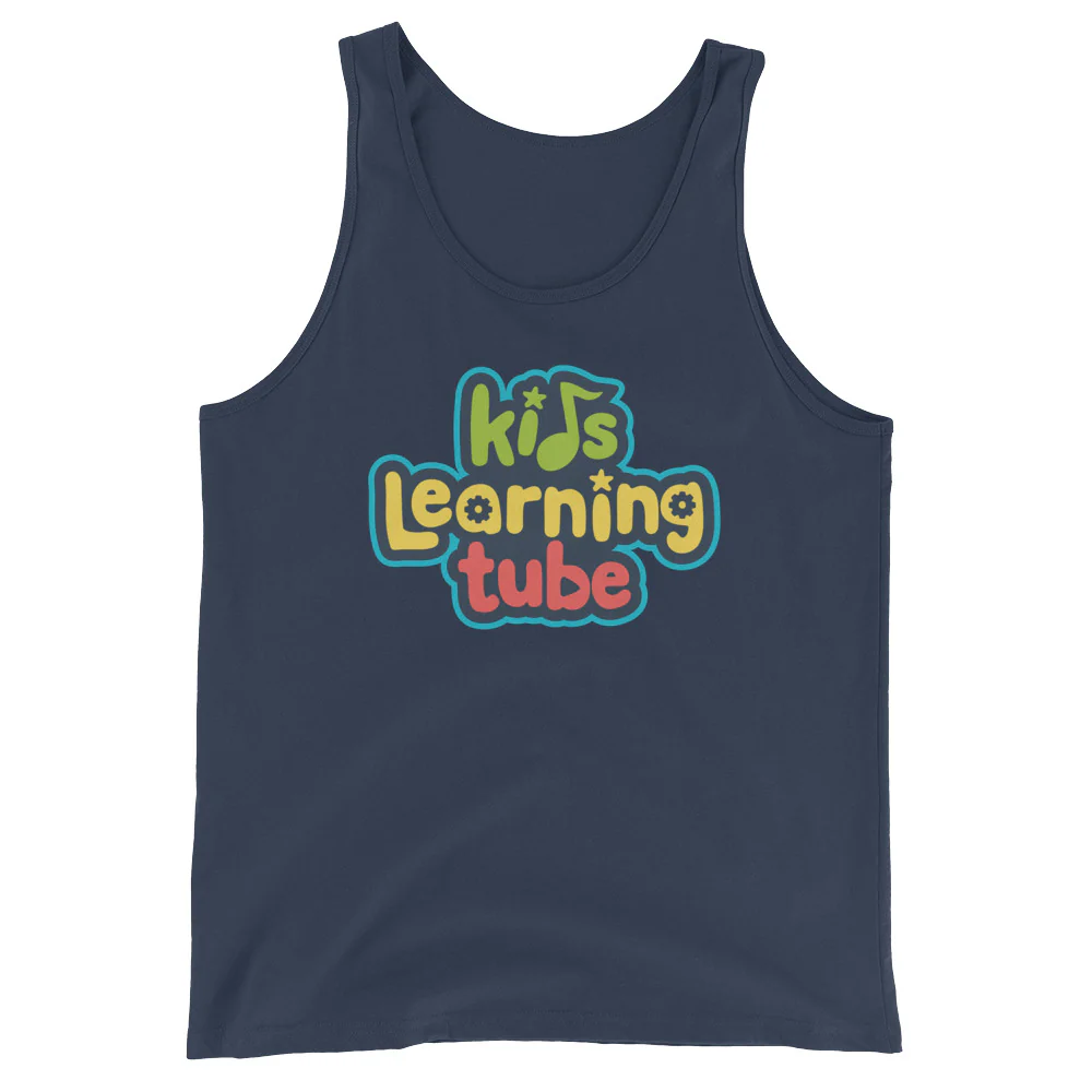Kids Learning Tube Stacked Logo Adult Unisex Tank Top - Image 3