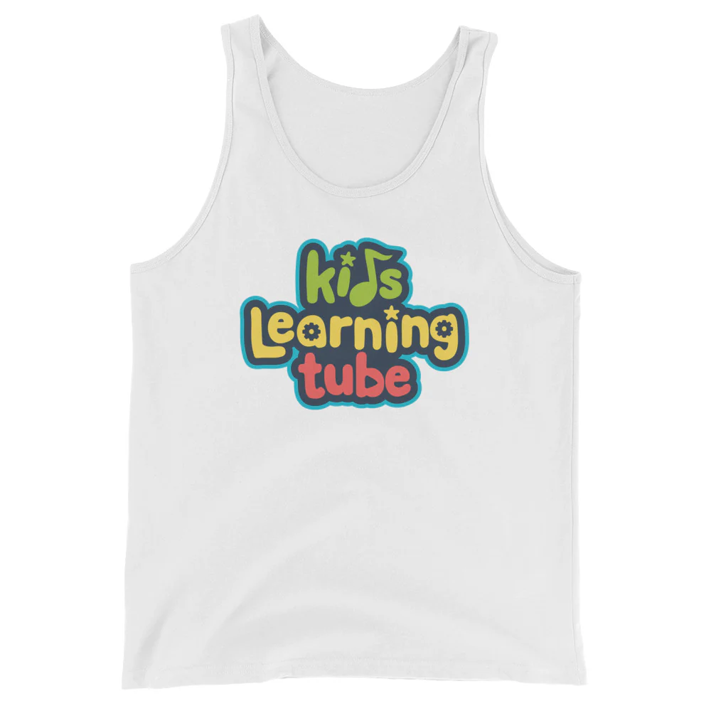 Kids Learning Tube Stacked Logo Adult Unisex Tank Top - Image 4