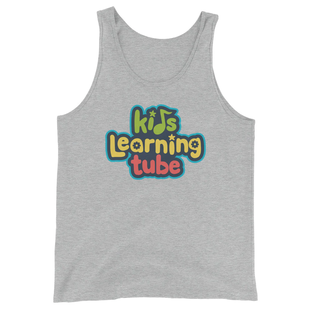 Kids Learning Tube Stacked Logo Adult Unisex Tank Top - Image 5