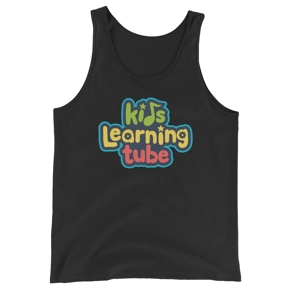 Kids Learning Tube Stacked Logo Adult Unisex Tank Top - Image 6