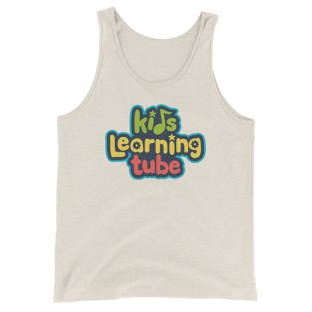 Kids Learning Tube Stacked Logo Adult Unisex Tank Top - Image 8