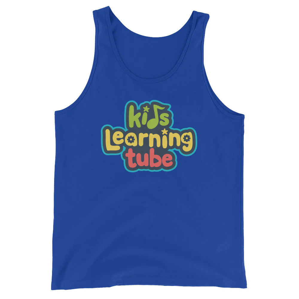 Kids Learning Tube Stacked Logo Adult Unisex Tank Top - Image 9