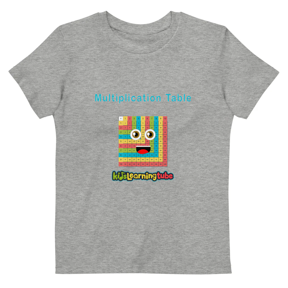 Multiplication Table - Organic cotton kids t-shirt - Image 4