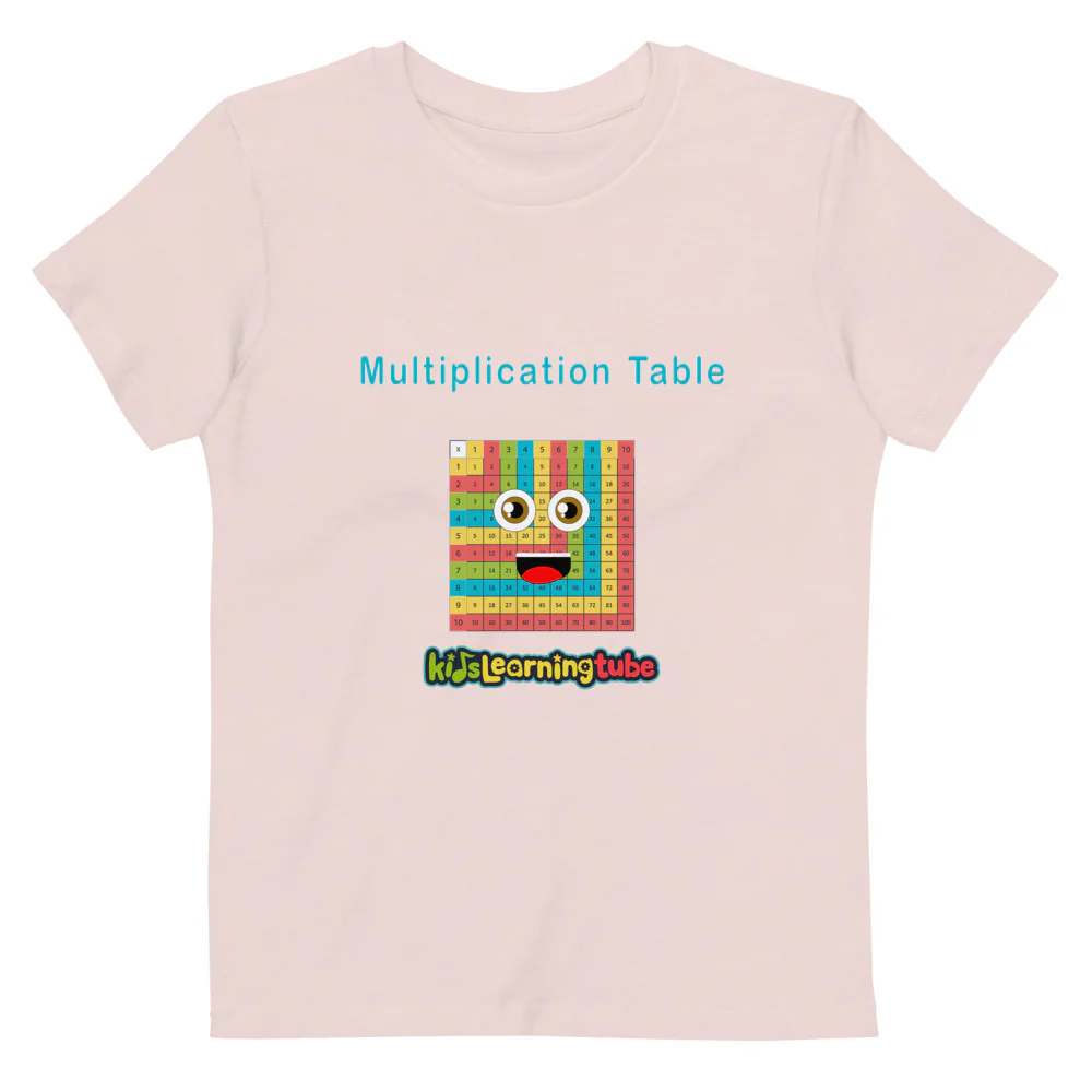 Multiplication Table - Organic cotton kids t-shirt - Image 5
