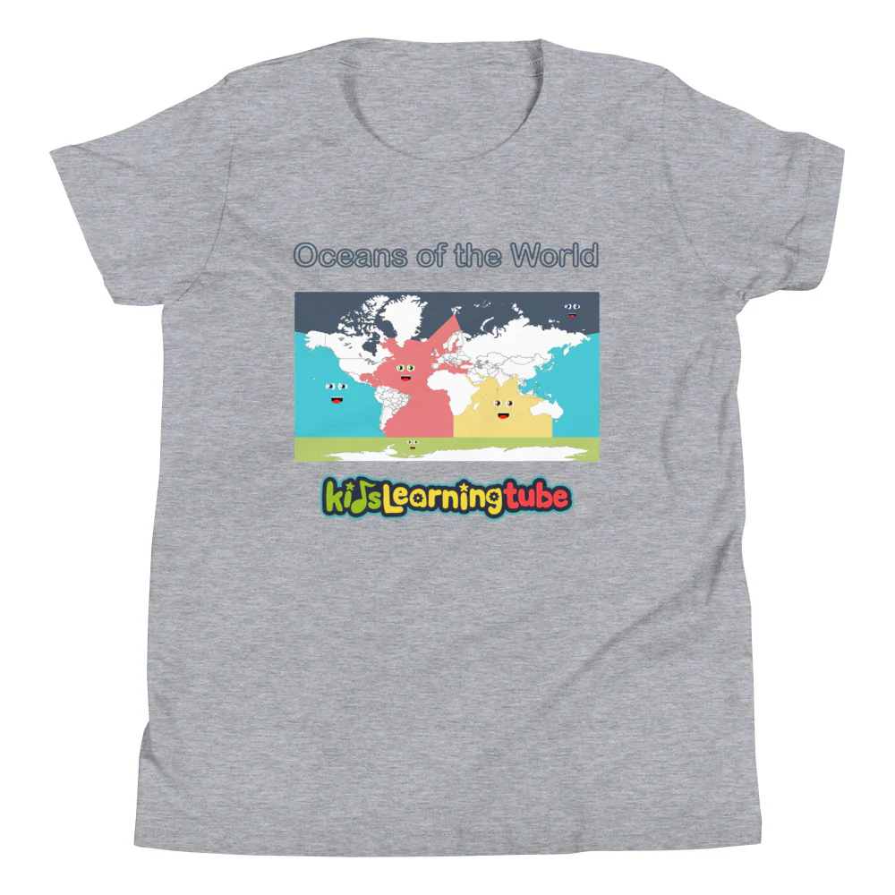 Oceans of the World - Youth Short Sleeve T-Shirt - Image 4